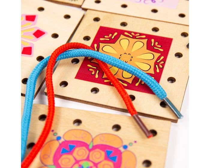 Bigjigs Toys - Wholesale Wood Toy - Kids - Lacing Tiles0