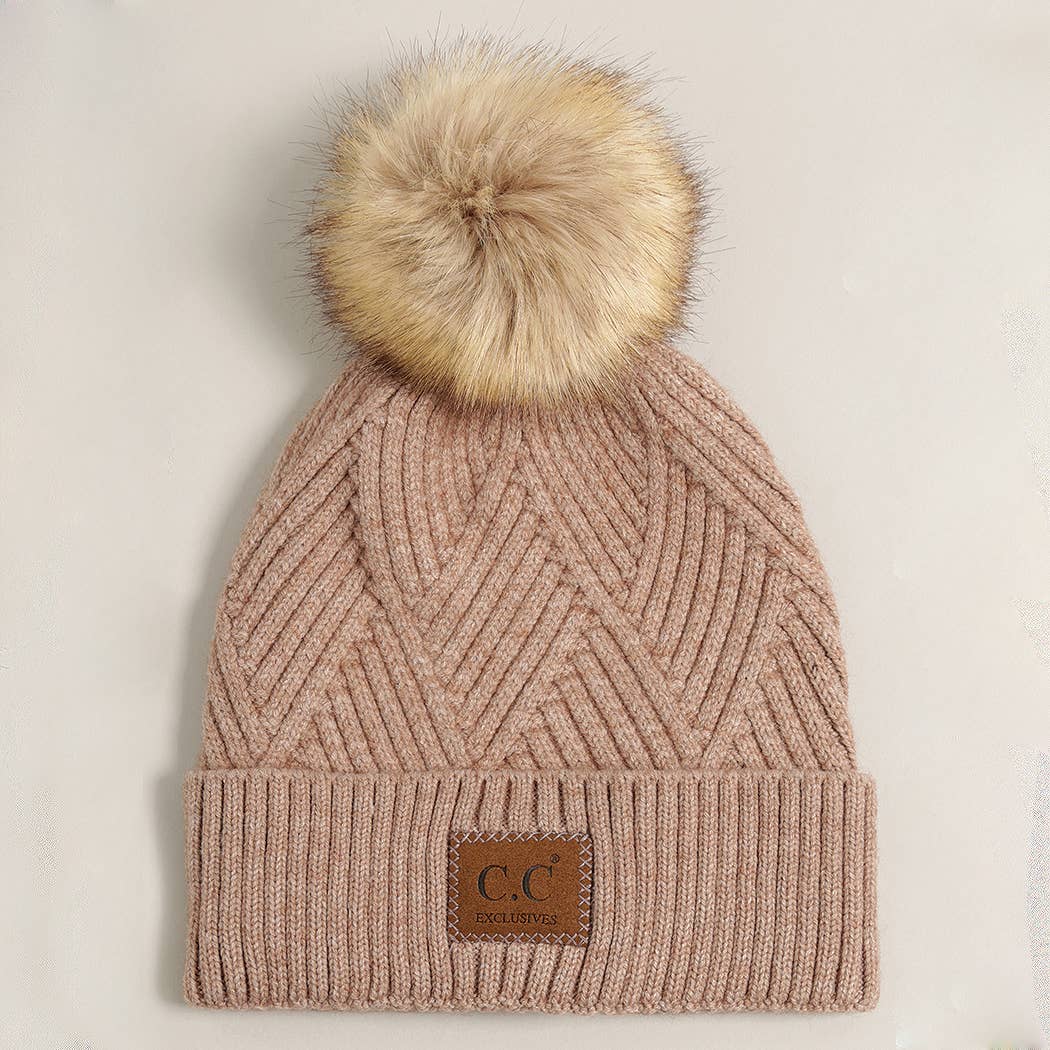 Fashion City – Engroshandel Beanie - Dame – Lyng manchet hue med pom-pom6