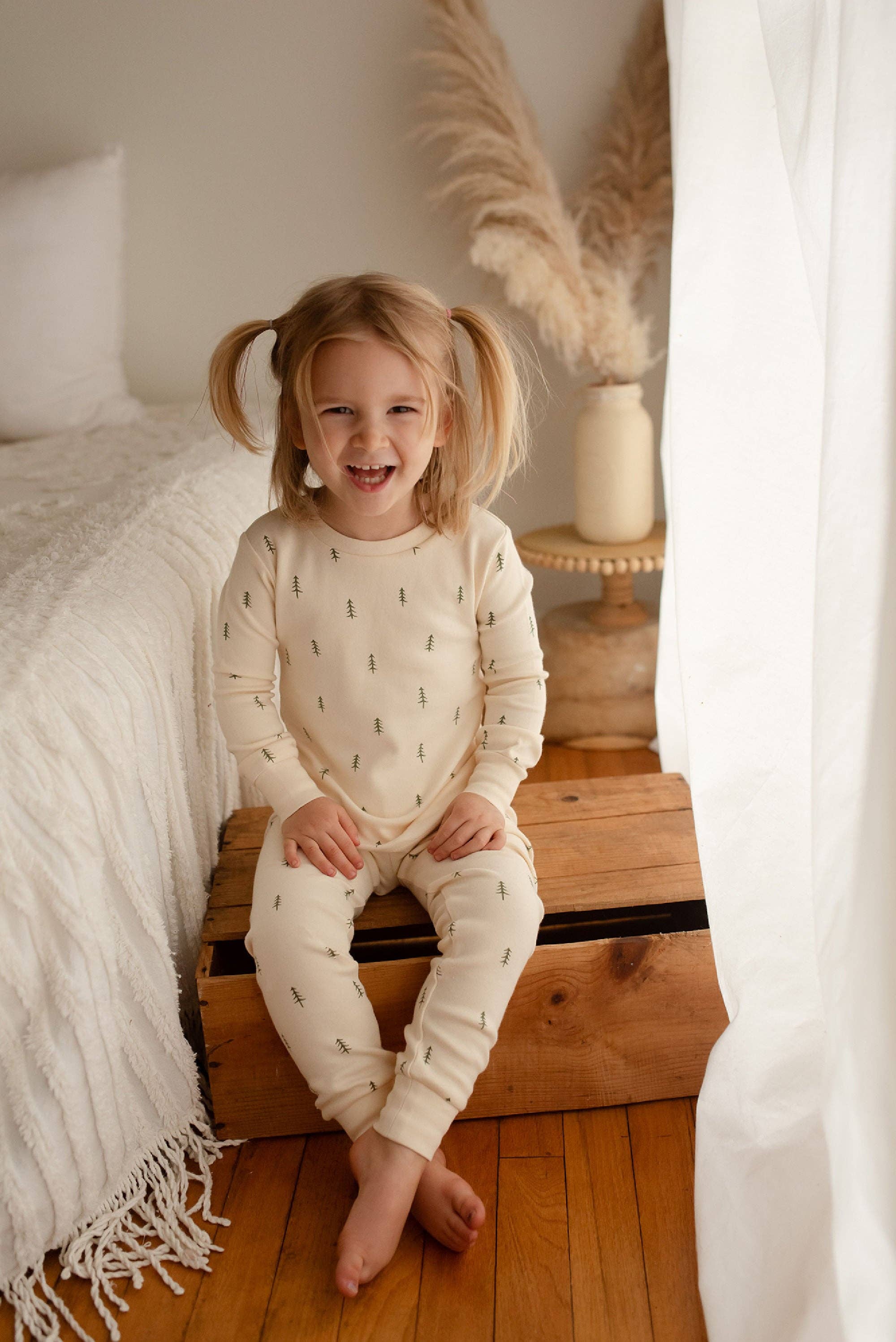 L'ovedbaby - Wholesale Sleepwear Set - Kids - Buttercream Tree | Kids' Organic PJ Set1