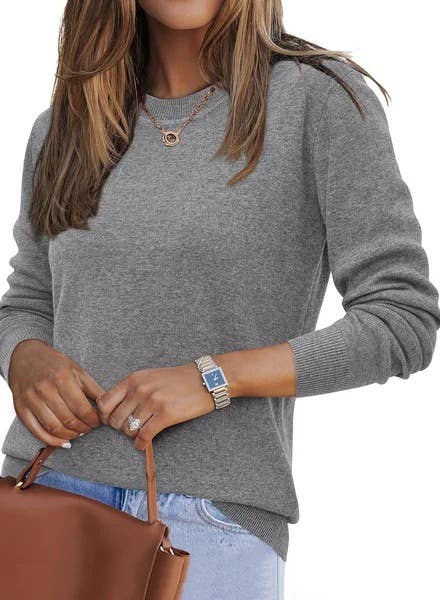 Rosa Clothing - Wholesale Knit Sweater - Women's - Casual Pullover Sweater in Solid Color for Versatile Styling4