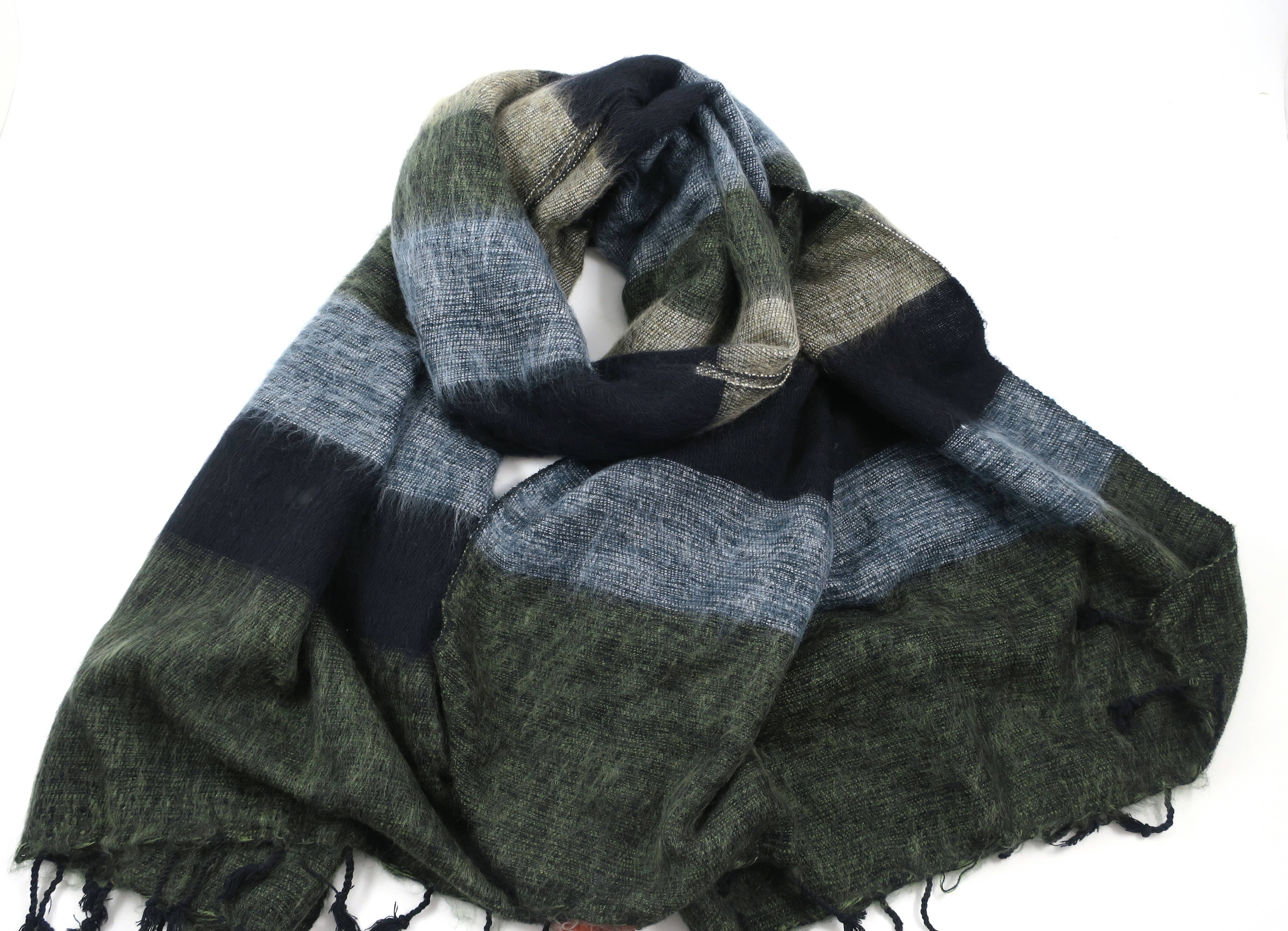 Cool Trade Winds - Wholesale Wrap - Women's - Stripie Nepali Shawls - Charcoal1