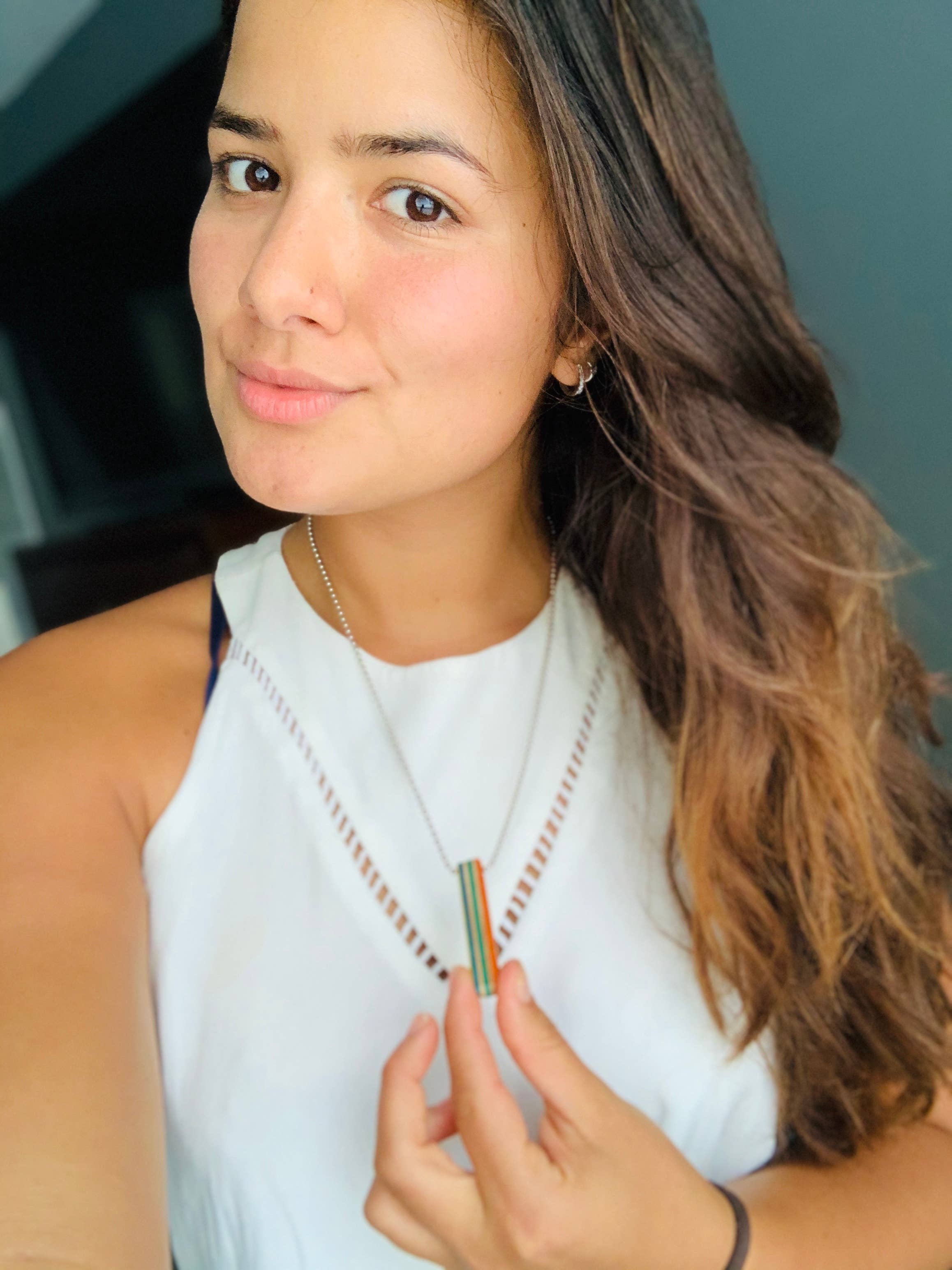 Everskate Skateboard Jewelry – Großhandel Kette mit Anhänger/Charm – Pattern Bar Halskette – Upcycling-Schmuck aus recycelten Skateboards8