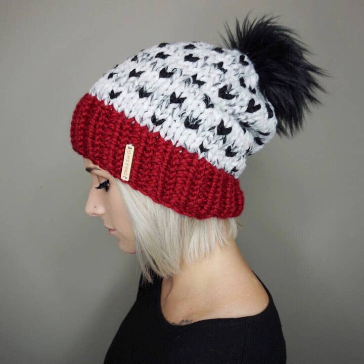 The Lila Beanie in Cruella - Handmade knit hat, warm for wholesale by Charlie & Luna Co.