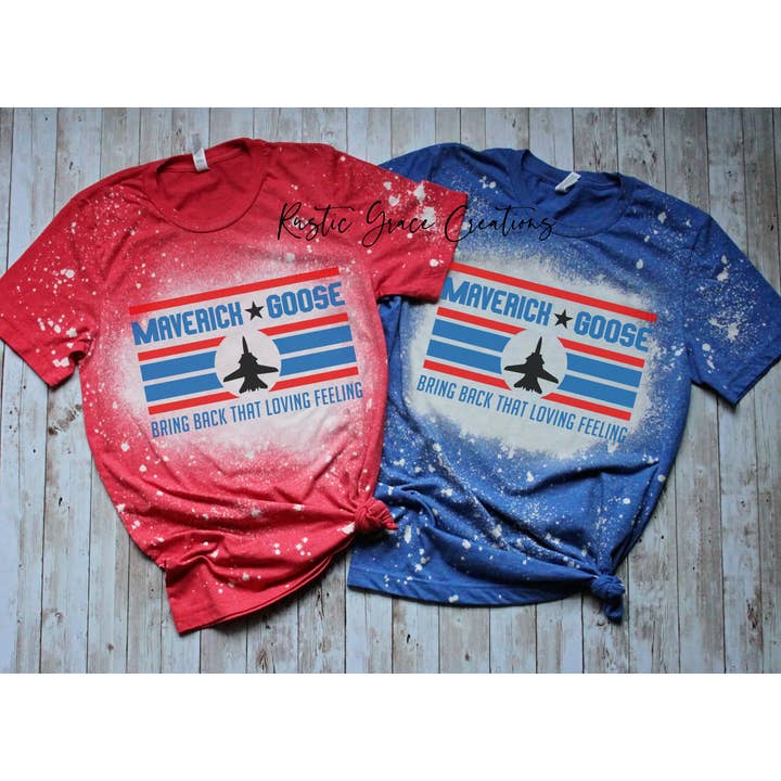 Top Gun | Maverick | Gås | Bleget T-shirt eller ikke-bleget for engroshandel hos Rustic Grace Creations