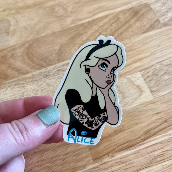 Punk Alice, Vinyl Sticker for wholesale by Graceful Darkness, LLC