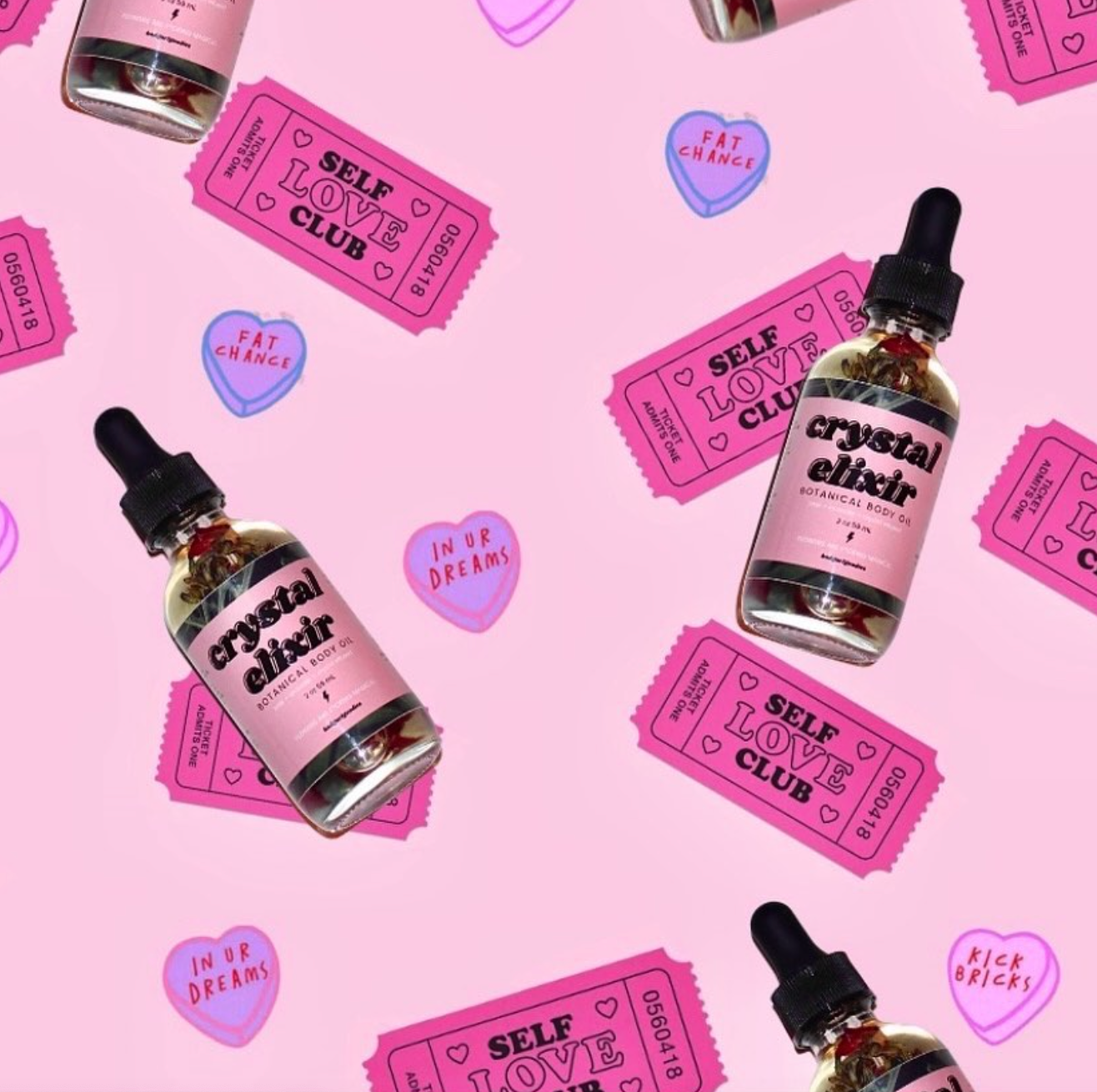 Badgurlgoodies - Wholesale Bath/Body Oil - Crystal Elixir Herbal & Crystal Infused Body Oil1