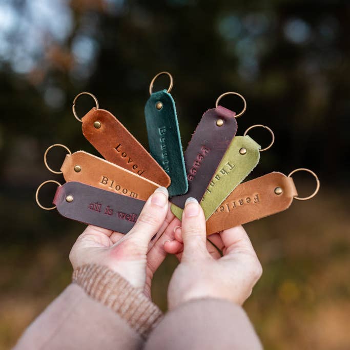 Lucas Ruth - Wholesale Keychain - Unisex - Leather Encouragement Keyrings