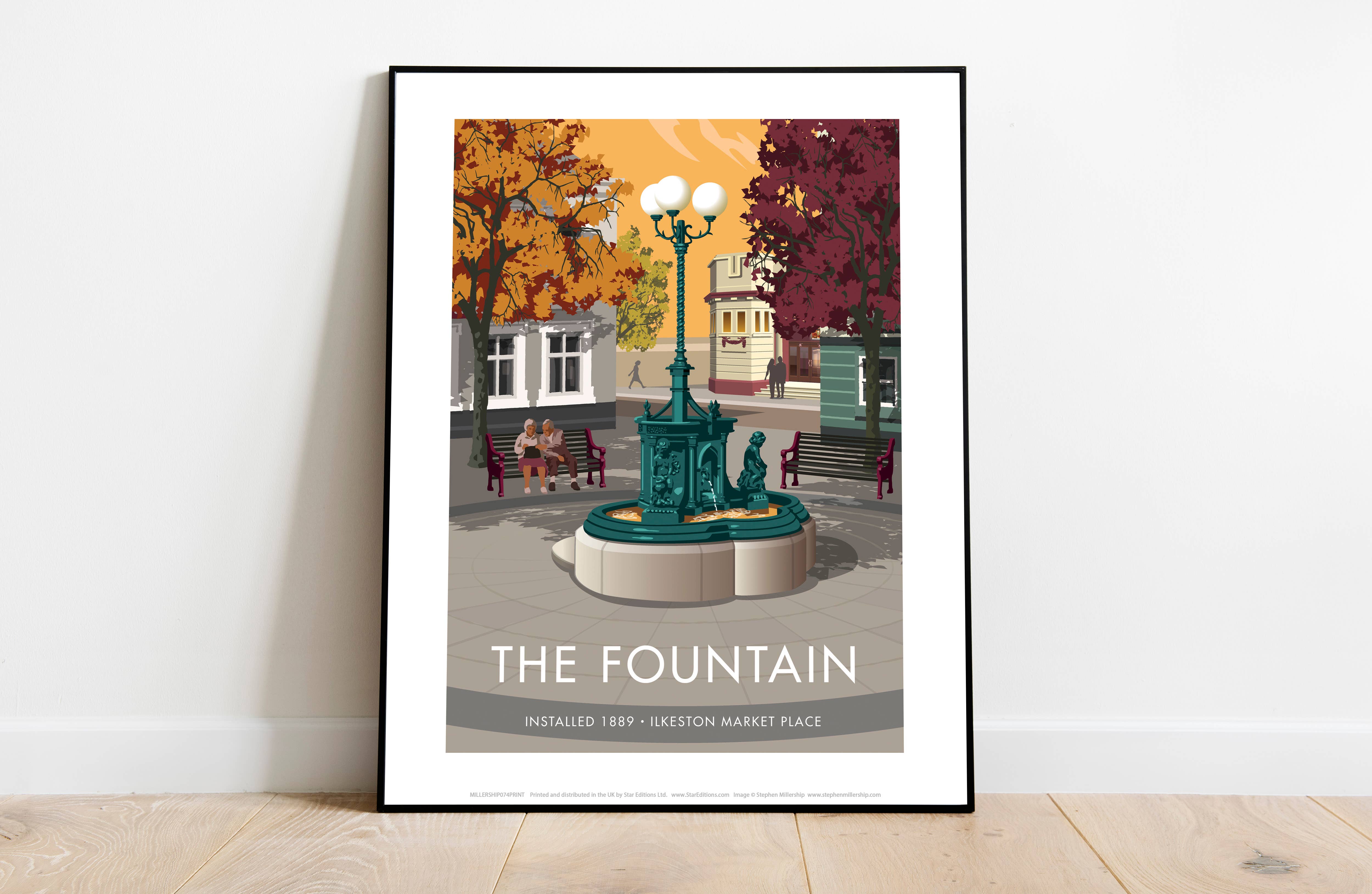 Star Editions – wholesale Art print – The Fountain, Ilkeston By Stephen Millership Art Print1