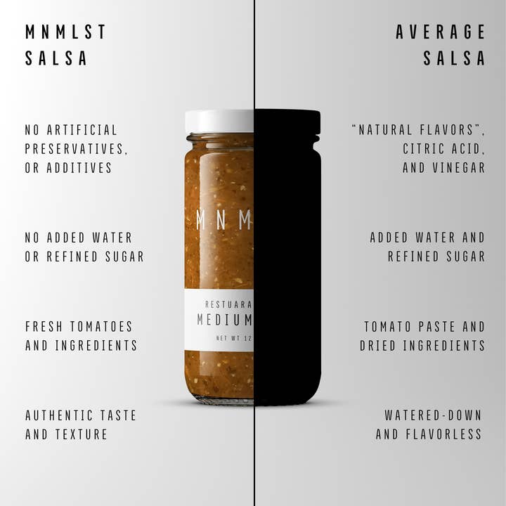 MNMLST - Wholesale Salsa - Restaurant Style Medium Salsa