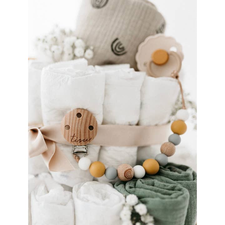TISU - Wholesale New Mom Gift Box/Set - TISU diaper cake, Beige