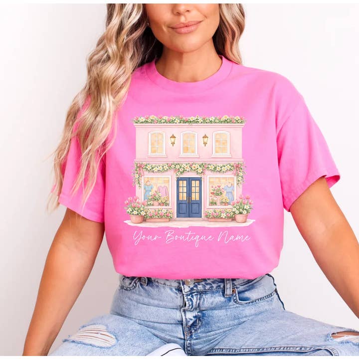 Personalized Pink Boutique Tee for wholesale by MELODY FAYE