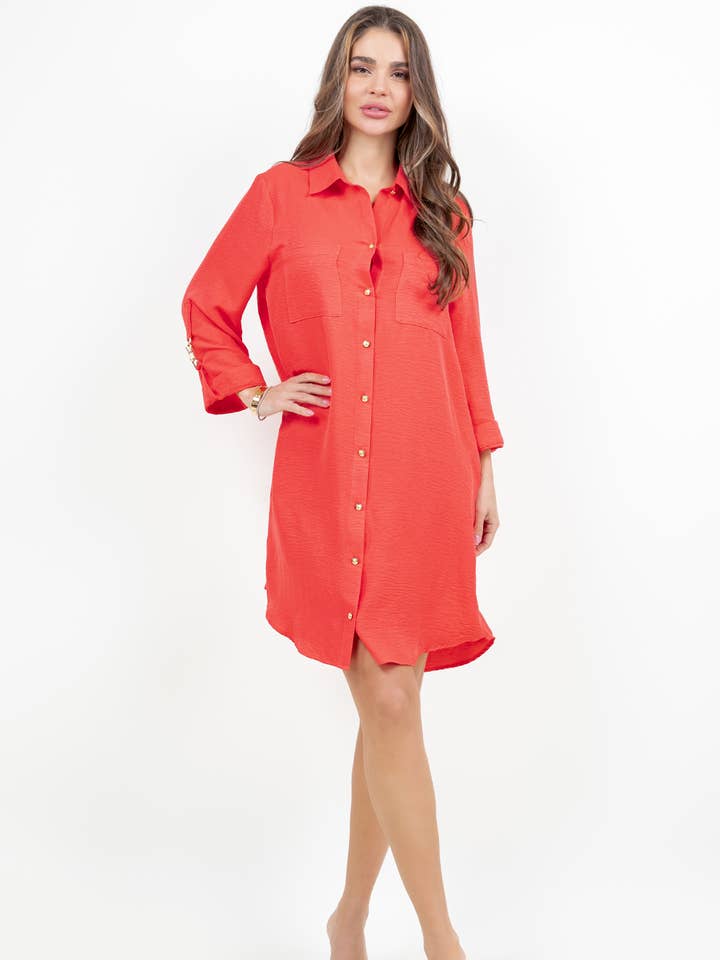 MD 1114 H Hemdkleid mit Knopfleiste für den Großhandel von Spin USA