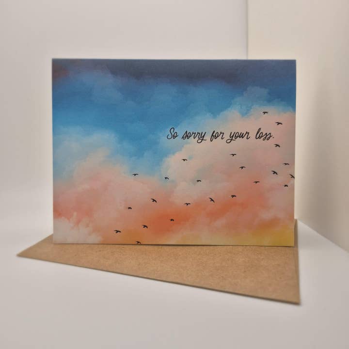 Sorry For Your Loss Card, With Sympathy Condolences Card for wholesale by Push the Envelope Cards