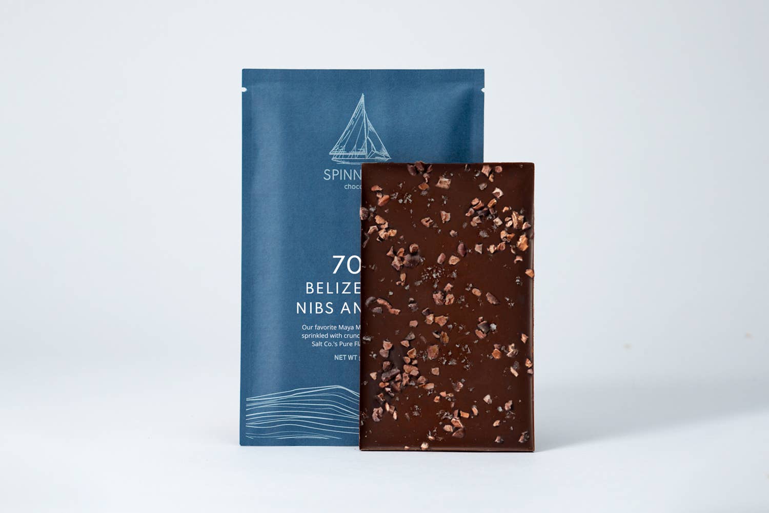 Spinnaker Chocolate - Wholesale Chocolate - 70% Belize with Nibs and Salt2