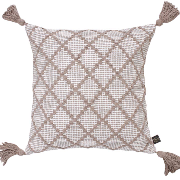 Minsk Handwoven Cotton Throw Pillow with Tassels for wholesale by House Of MV