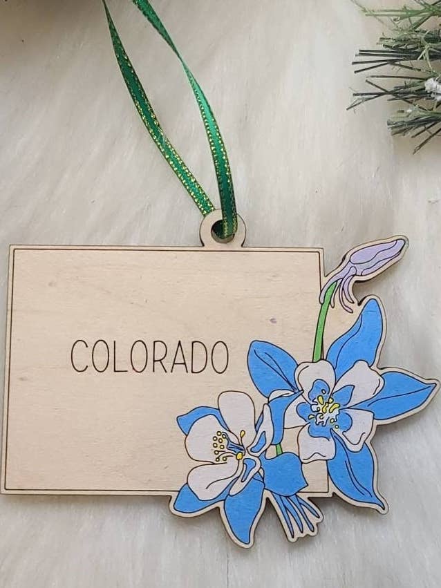 Colorado Centennial State & Denver Christmas Ornament for wholesale by A Little Bit of Summer LLC