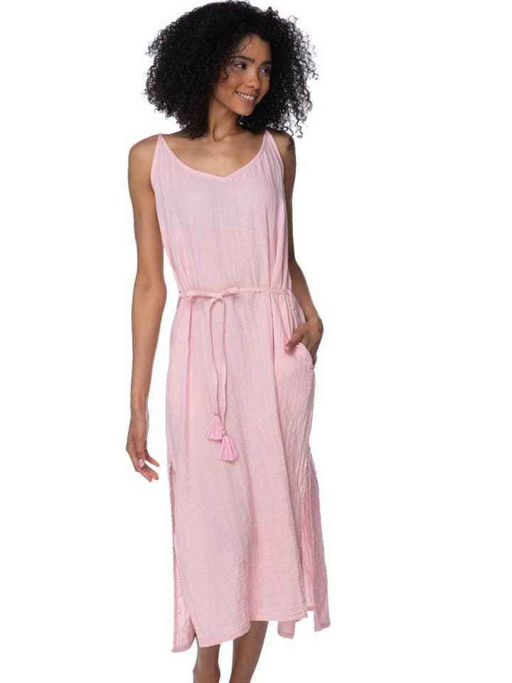 Dubbel Gauze Trish Tankklänning i fasta ämnen för wholesale av Subtle Luxury