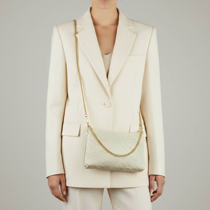 TAKEASY – Engroshandel Crossbodytaske - Dame – Grid Ruskind Læder Crossbody Taske1