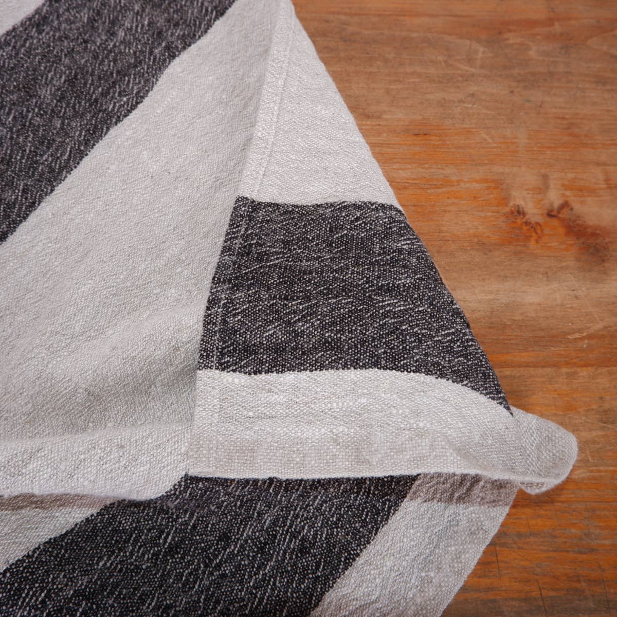 NorraVilla – Toalha de chá por atacado – Pano de Cozinha de Linho Toscana com Listras Pretas8