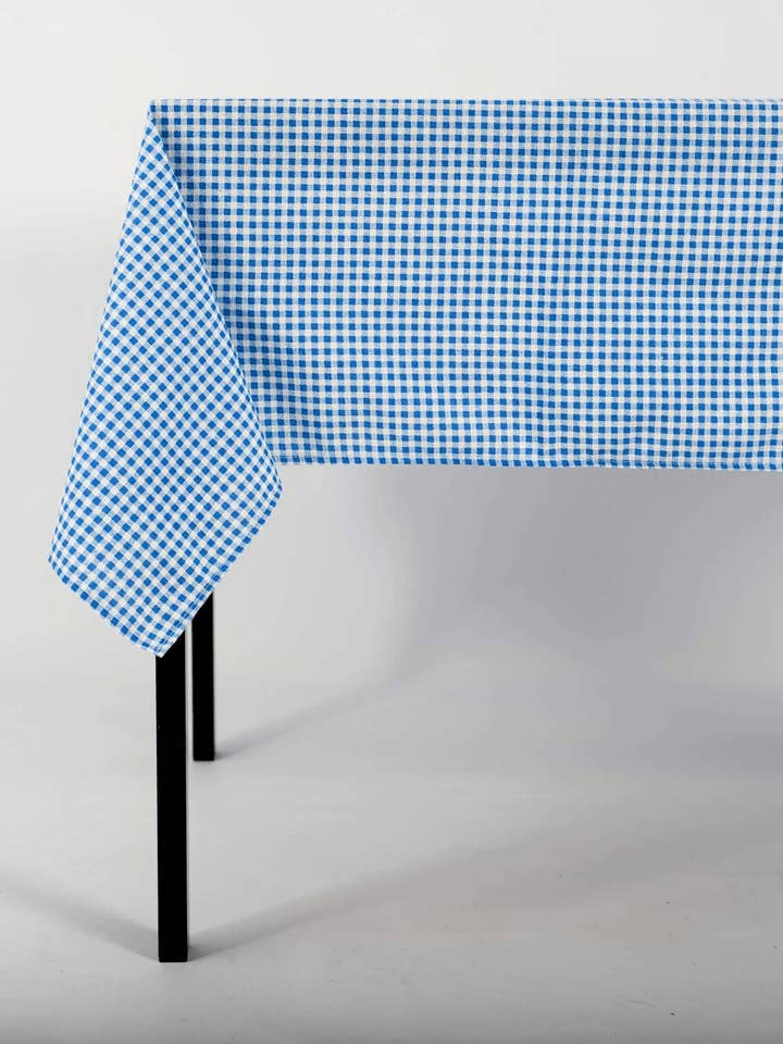 VICHY BLUE TABLECLOTH for wholesale by Huca Home