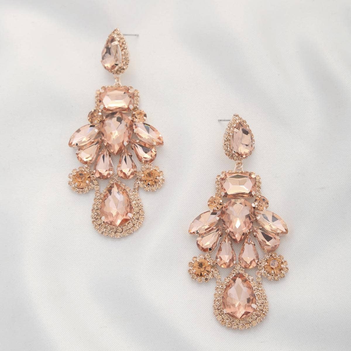 anbfashion - Wholesale Dangle Earrings - TEARDROP RHINESTONE DANGLE EARRING FE-16894