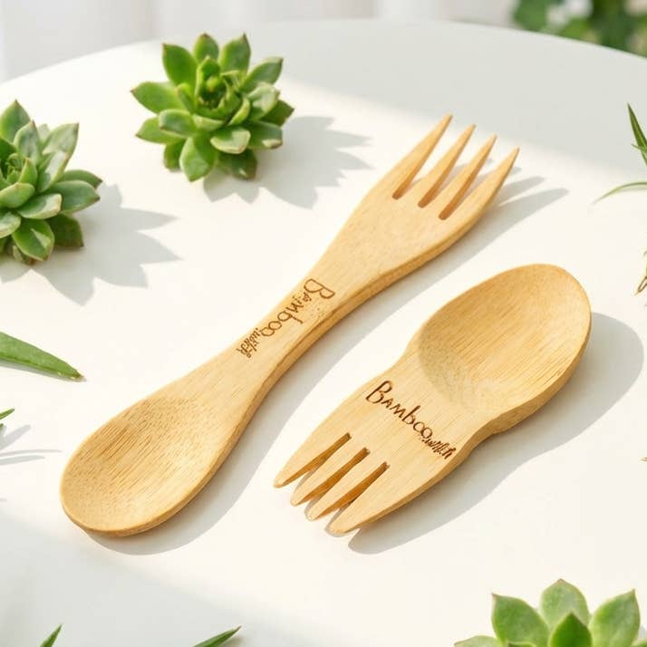 Utensile in Bambù Spork | Bestseller del Mercato Faire per la vendita all'ingrosso da parte di Bamboo Switch