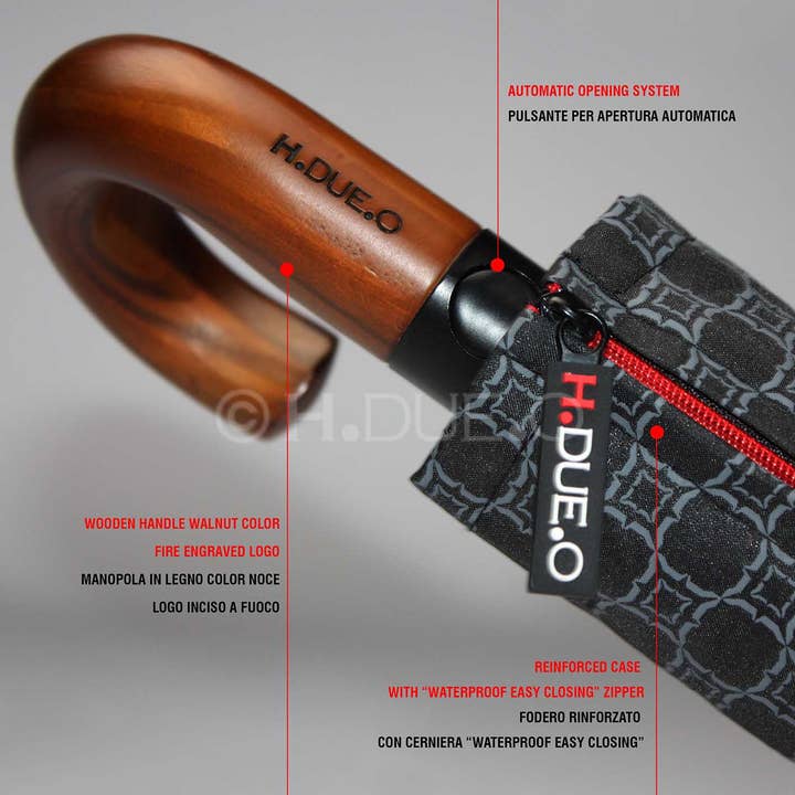 H.DUE.O - Wholesale Umbrella - Unisex - H.DUE.O BRERA Windproof Automatic Umbrella7