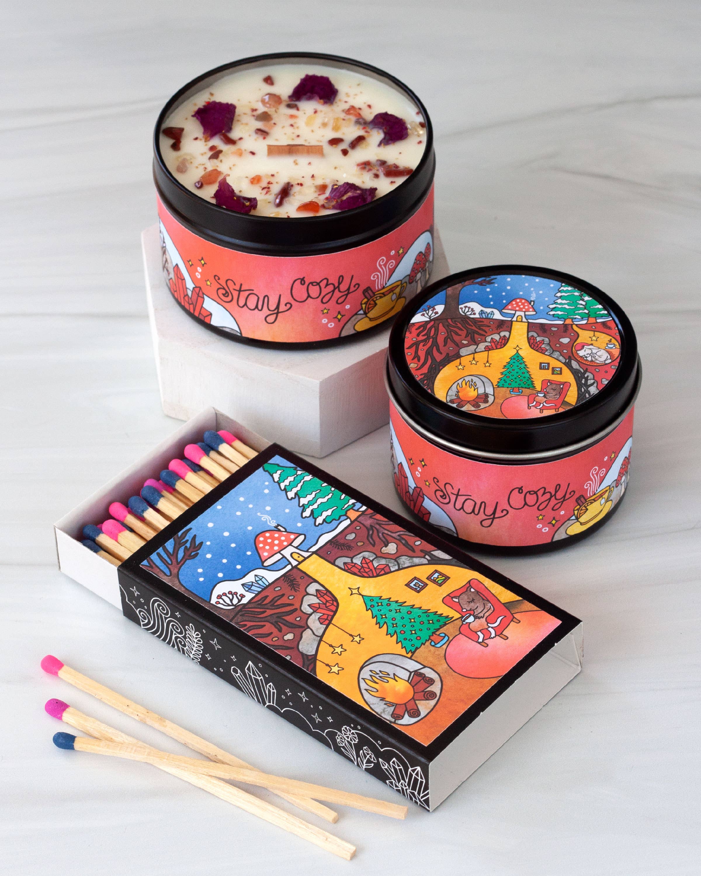 Rachel Beyer - Wholesale Travel Candles - Stay Cozy - Winter Holiday Christmas Candle - Orange Spice3