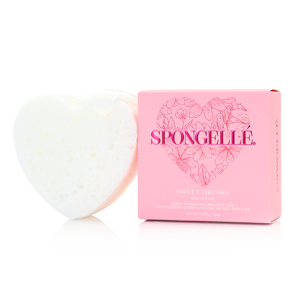 Spongellé | Easter Gifts | Mother's Day 2026 | Spring Gifts - Wholesale Bath Pouf/Sponge - Heart Buffer Assorted Pack | Valentines Day 20265