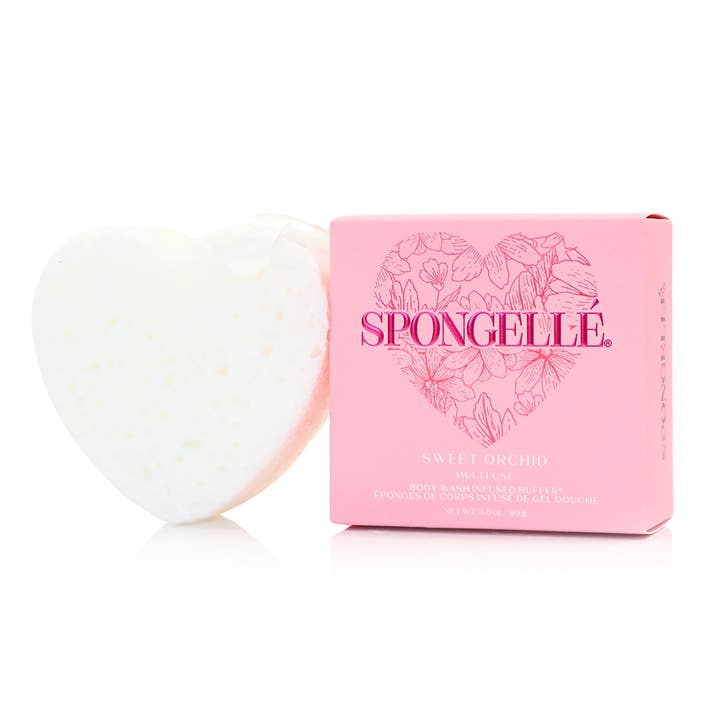 Spongellé | Easter Gifts | Mother's Day 2026 | Spring Gifts - Wholesale Bath Pouf/Sponge - Heart Buffer Assorted Pack | Valentines Day 20265