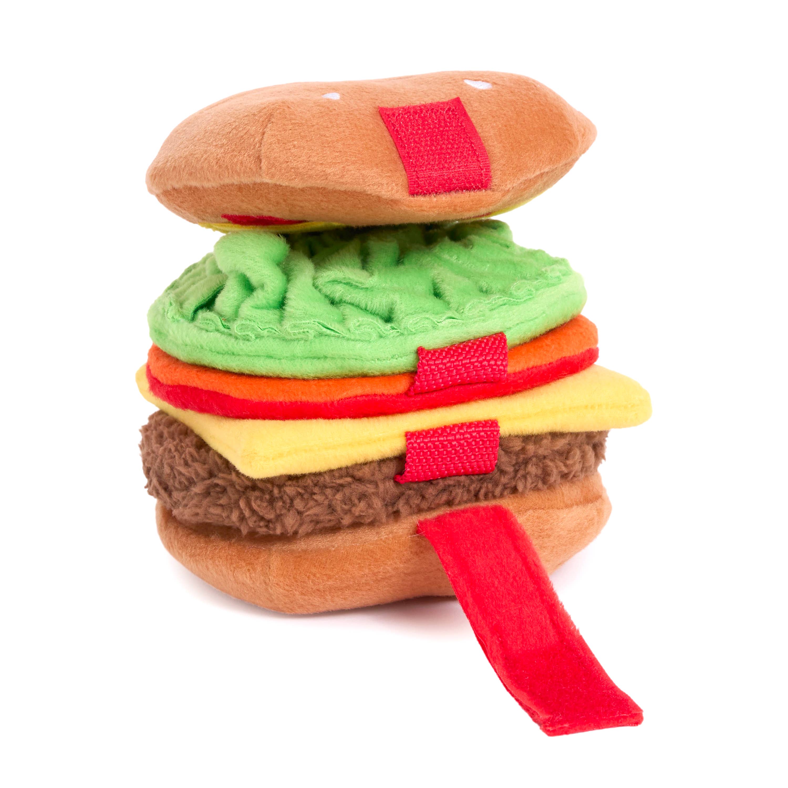 ZippyPaws - Wholesale Pet Toy - Dog - Snufflerz Stacks - Cheeseburger - Interactive Dog Toy1