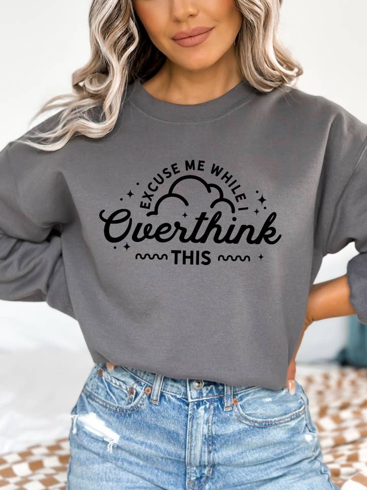 Undskyld mig, mens jeg tænker dette - Herre Sweatshirt for engroshandel hos Desert Raine
