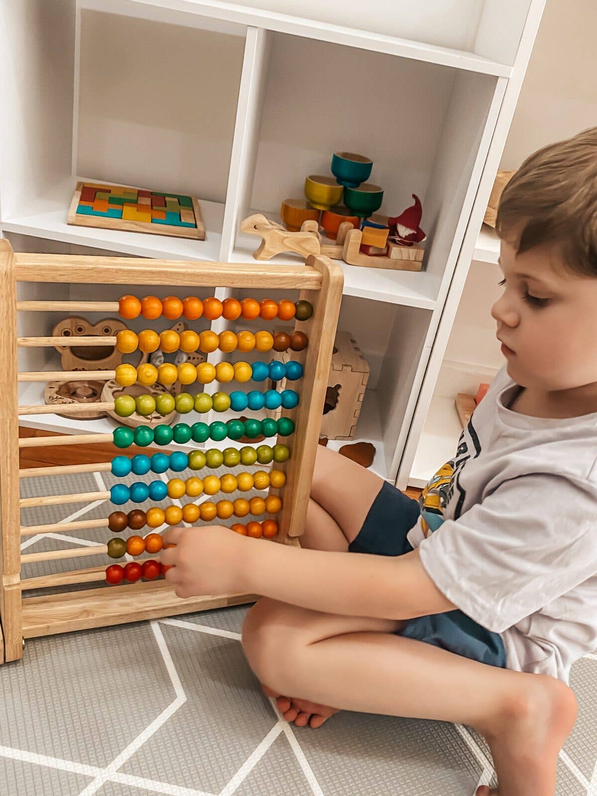 QToysUSA - Wholesale Wood Toy - Kids - Bead counting abacus1