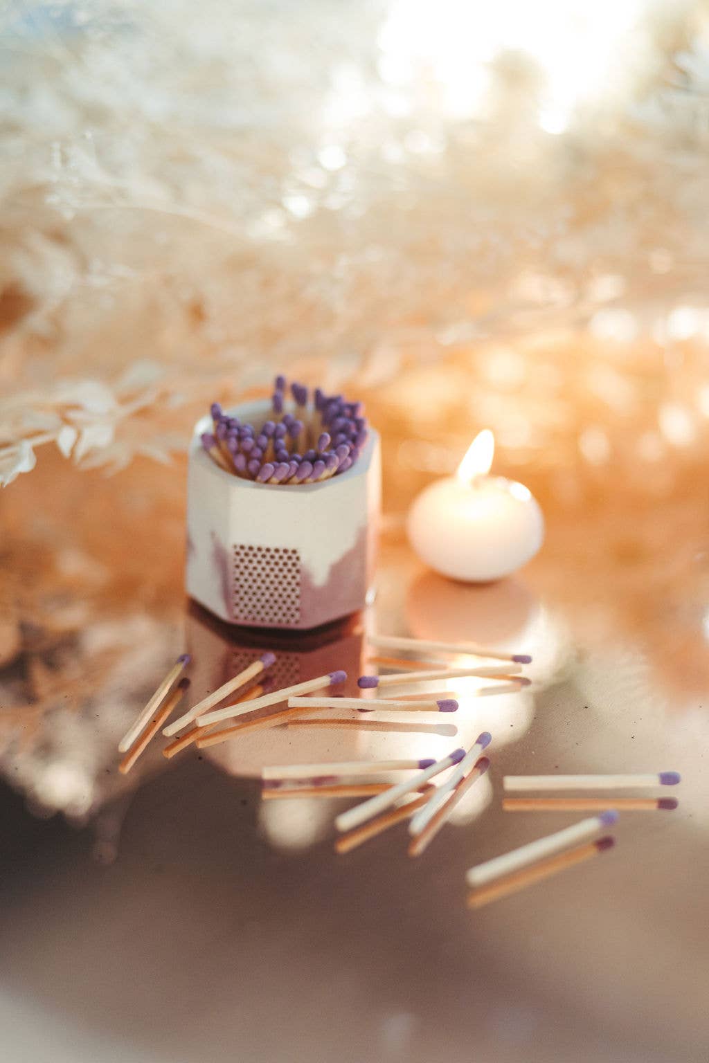 Tenn Prairie - Vendita all'ingrosso Portafiammiferi - Portafiammiferi in Cemento – Bicolore con Fiammiferi di Sicurezza da 2 Pollici5