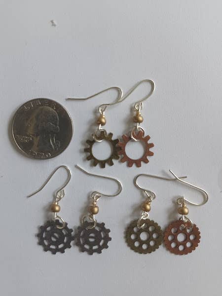 Gear Earrings for wholesale by Carisa Serena