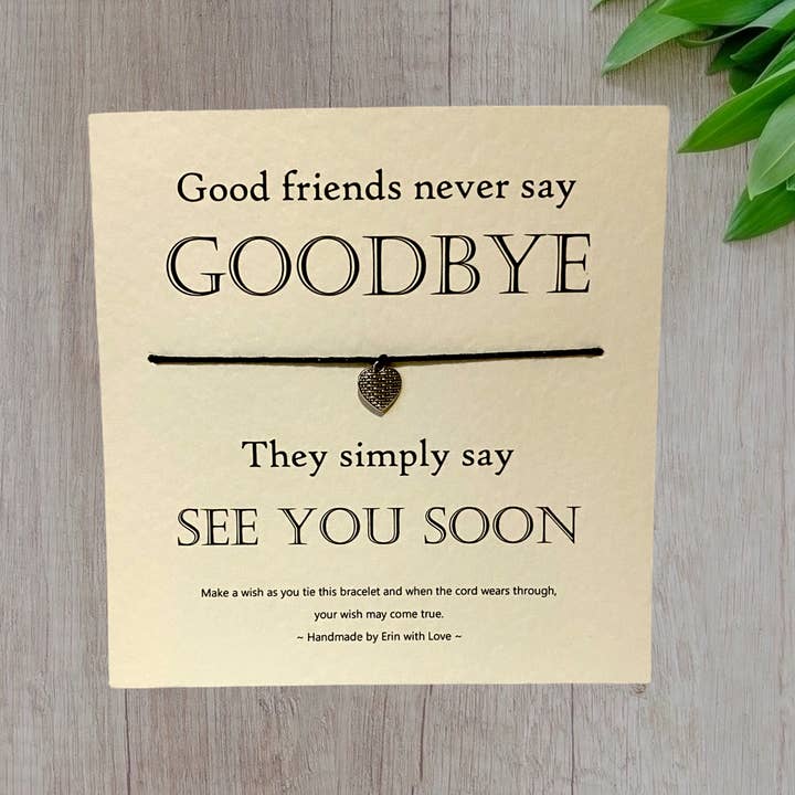 Good Friends.... Wish Bracelet and Message Card for wholesale by By Erin Cards and Gifts Ltd