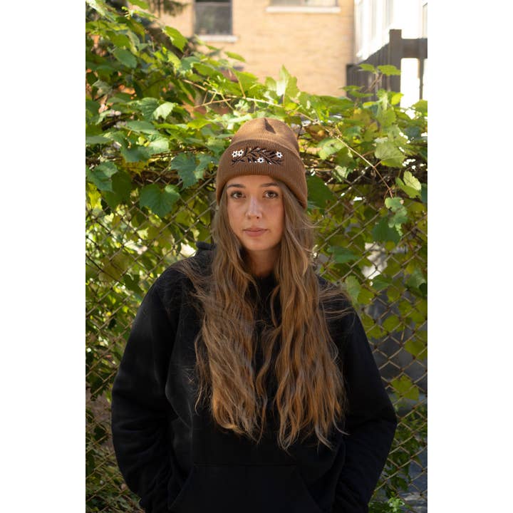 Biscuit Garland Beanie | Knit Toque with Embroidery for wholesale on Faire2