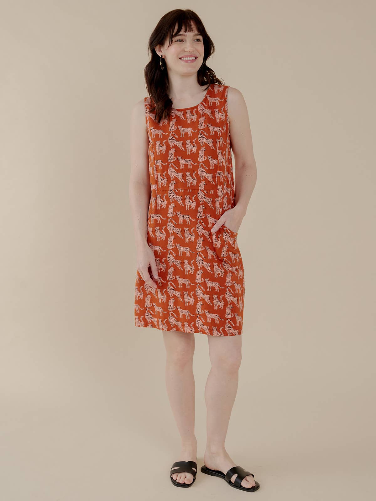 Evanston Dress Leopard Sienna for wholesale on Faire