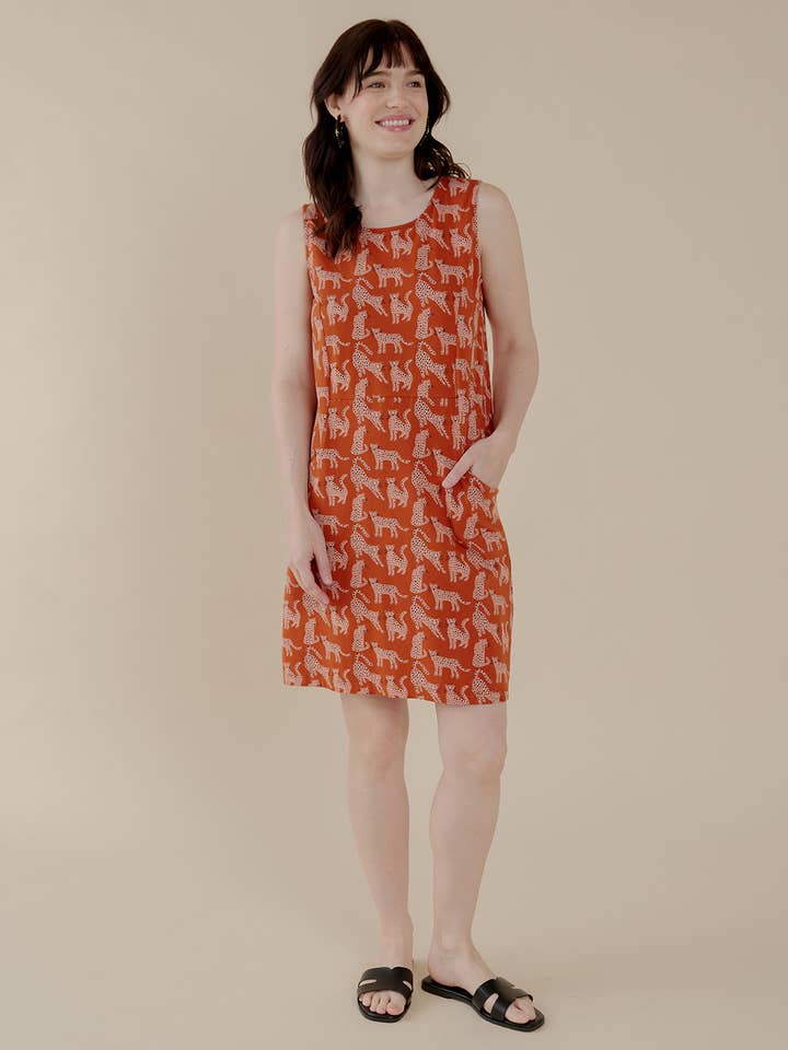 Evanston Dress Leopard Sienna for wholesale on Faire0