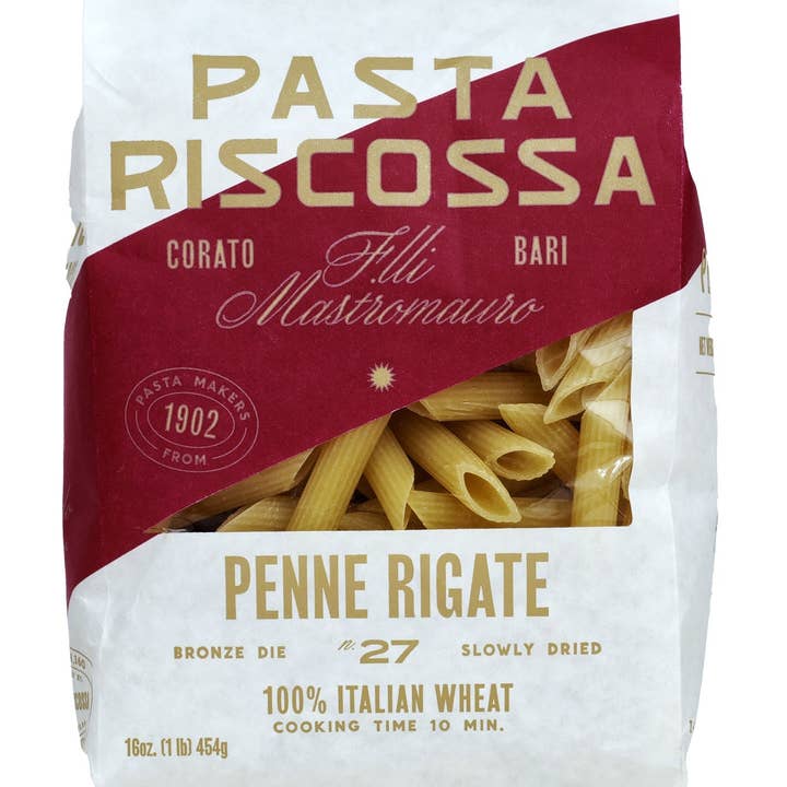 Riscossa Penne Rigate 100 % blé italien pour la vente par M5 Corporation