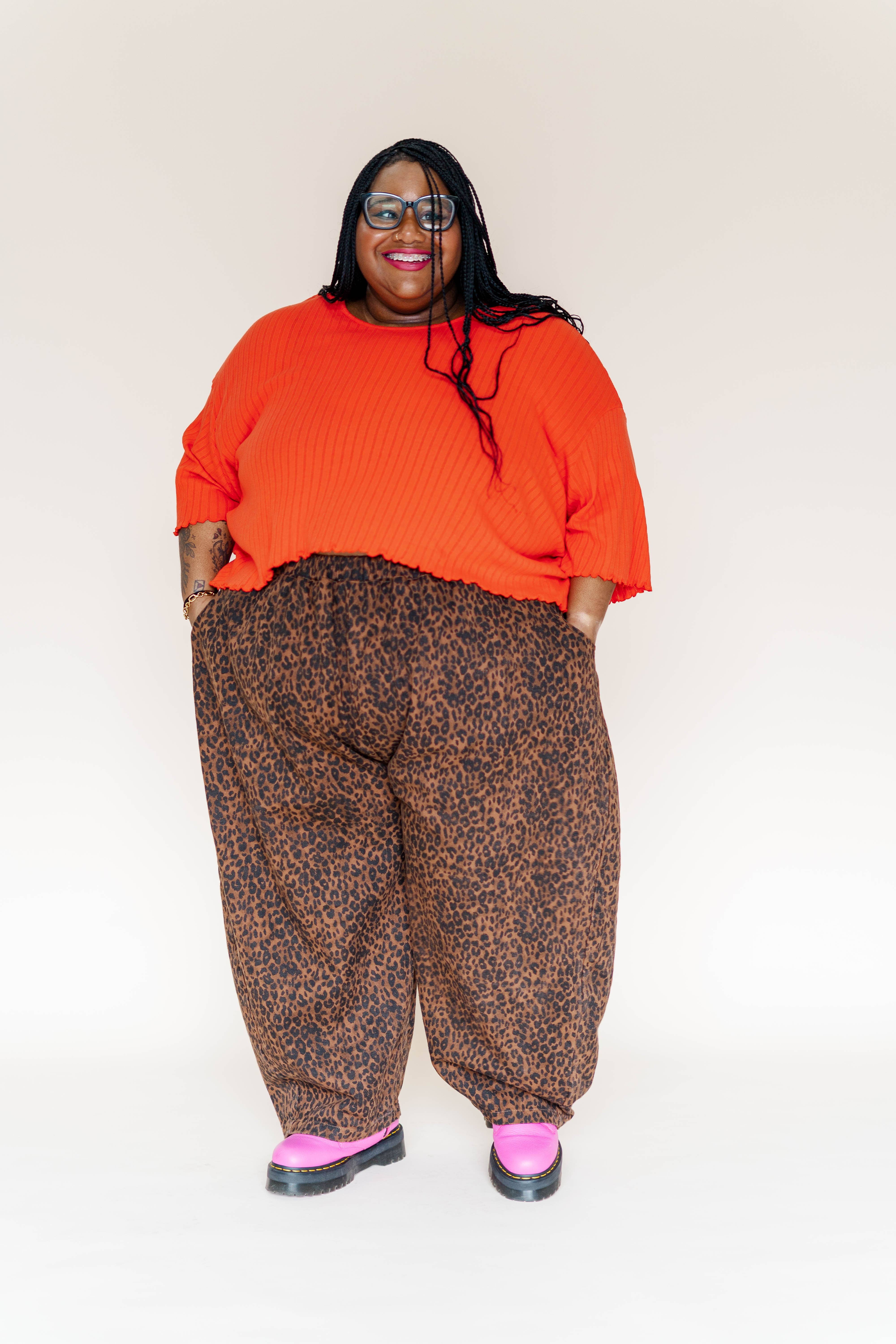 Nettle Studios - Wholesale Pants - Women's - Size Inclusive Gender Neutral Leopard Twill Balloon Pant6