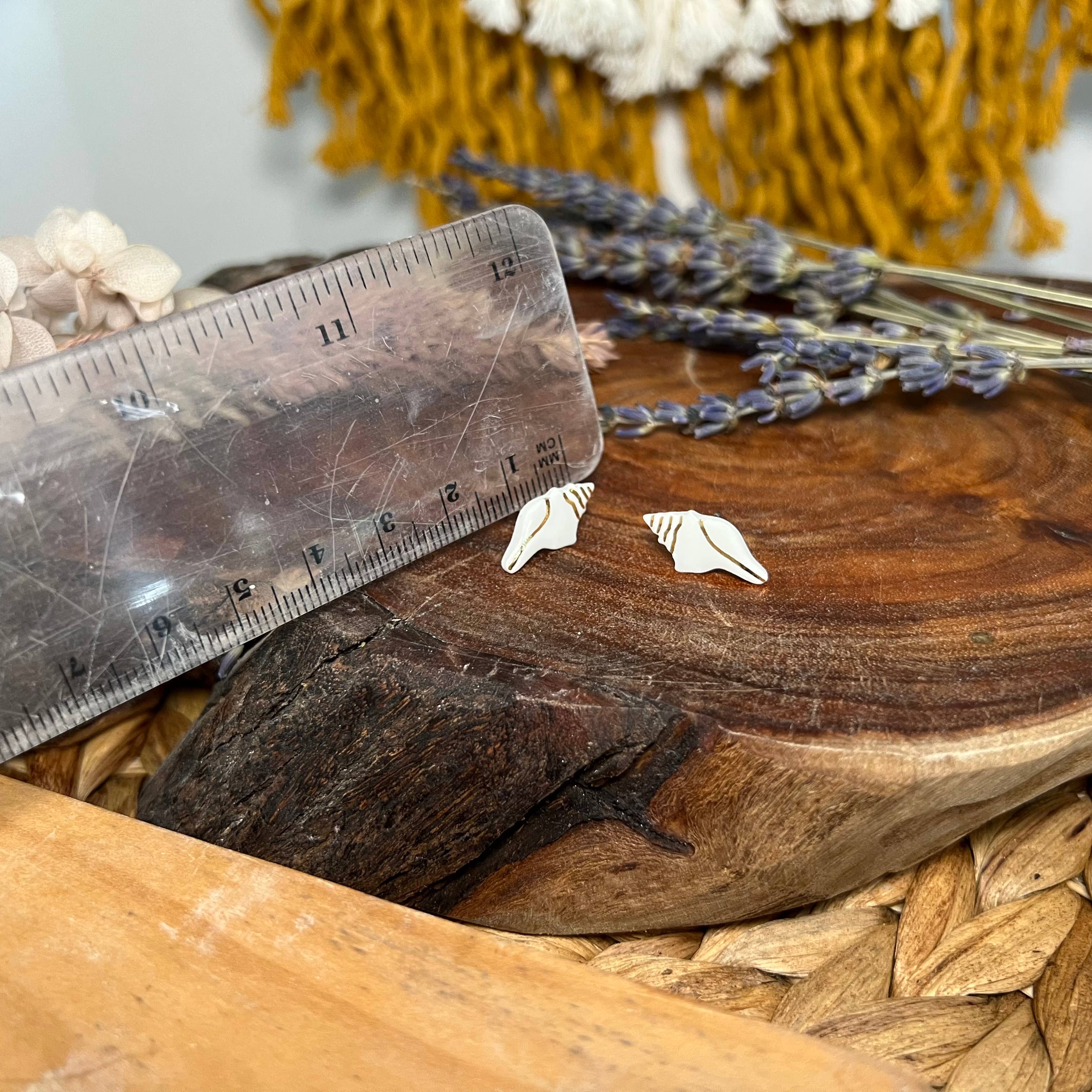 Wolf and Clay Pty Ltd - Wholesale Stud/Post Earrings - Nerissa - Sea Shell - Porcelain Stud Earrings5