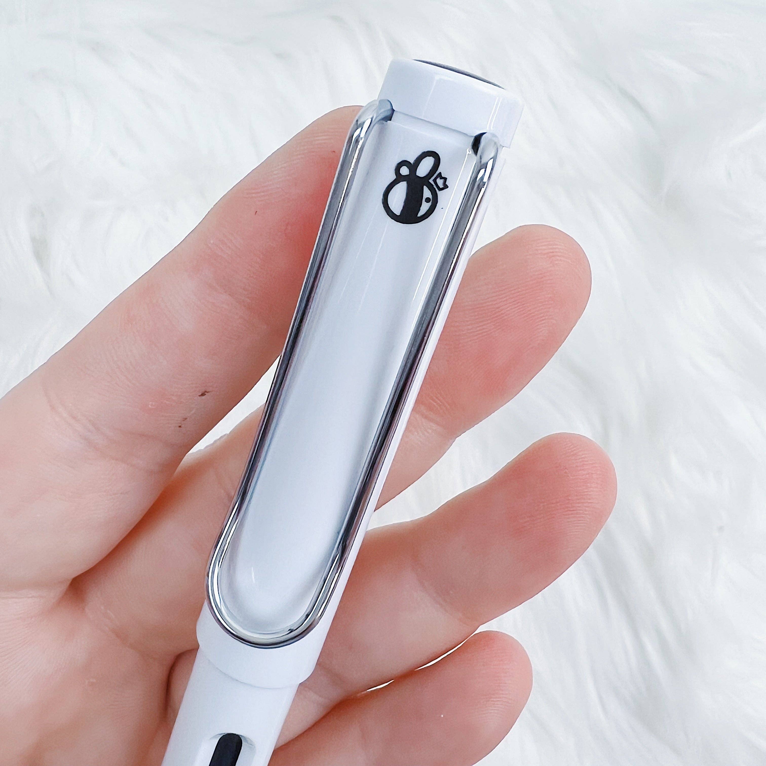 The HoneyBShop - Wholesale Pen - White Fountain Pen | Fine Nib | Black Ink Refill2