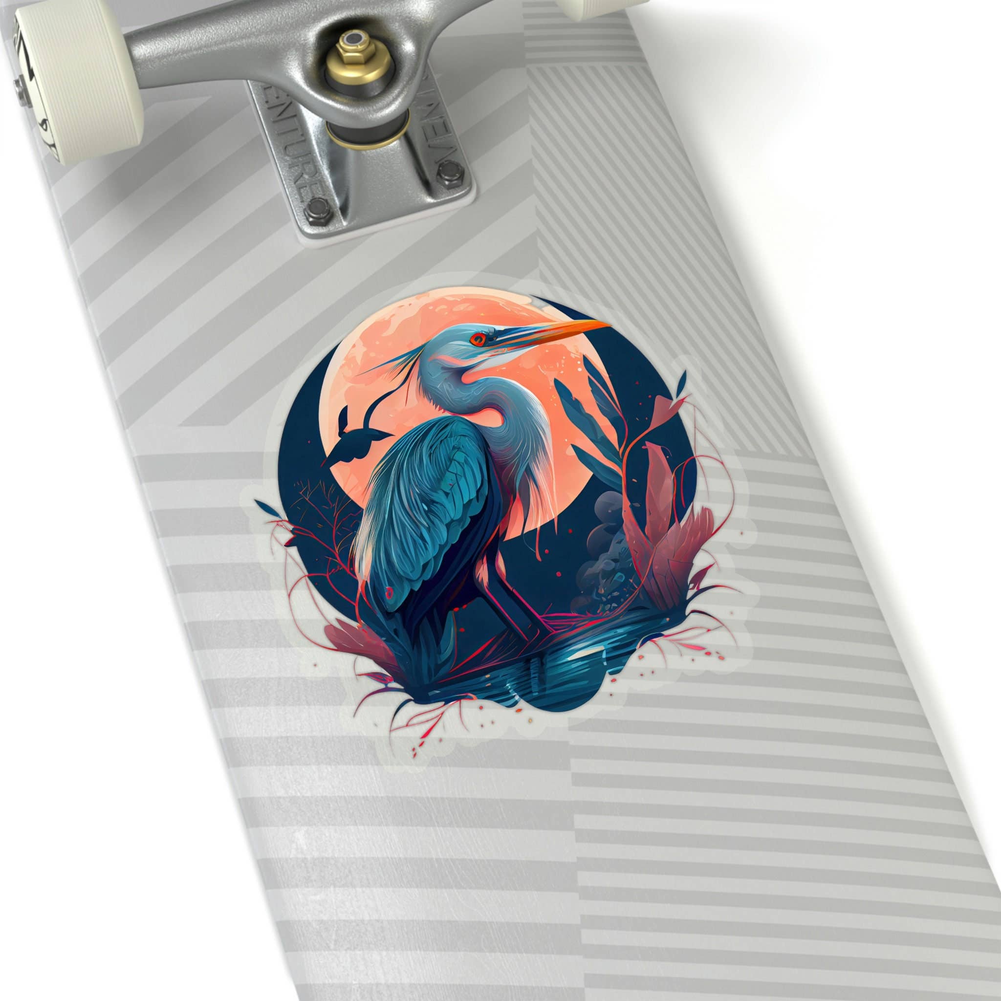 Smartstead Homestead - Wholesale Sticker - Waterproof Vinyl Sticker - Abstract Heron Silhouette Sunset8