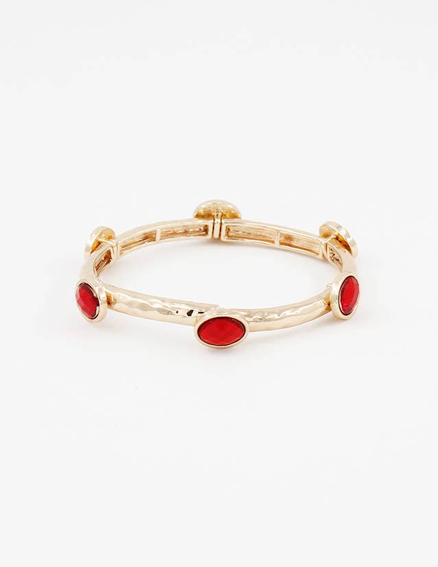 Pretty Persuasions - Wholesale Bangle Bracelet - B25034 Glass Bead/Faux Pearl Adorned Stretch Bangle Bracelet8