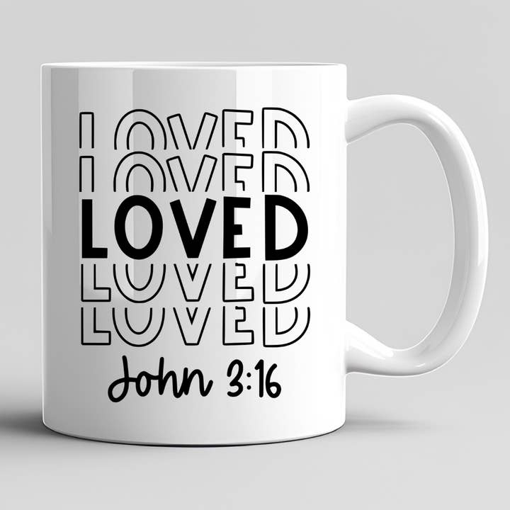 Hello Gorgeous Mugs - Wholesale Coffee Mug - Loved John 3:16 Christian Mug