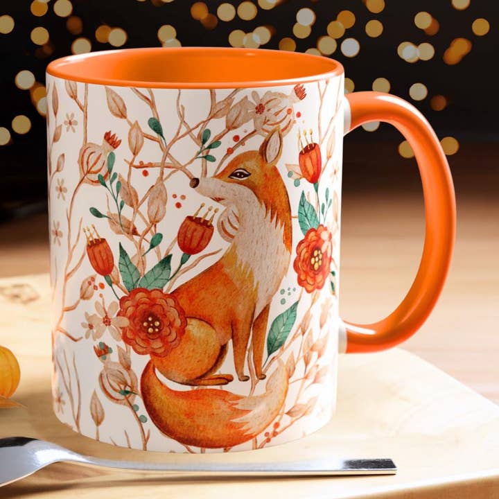 Fall Fox Mugs, Fall Cottagecore Animal Mug, Fall Mug Gift for wholesale by NVC Ecommerce LLC