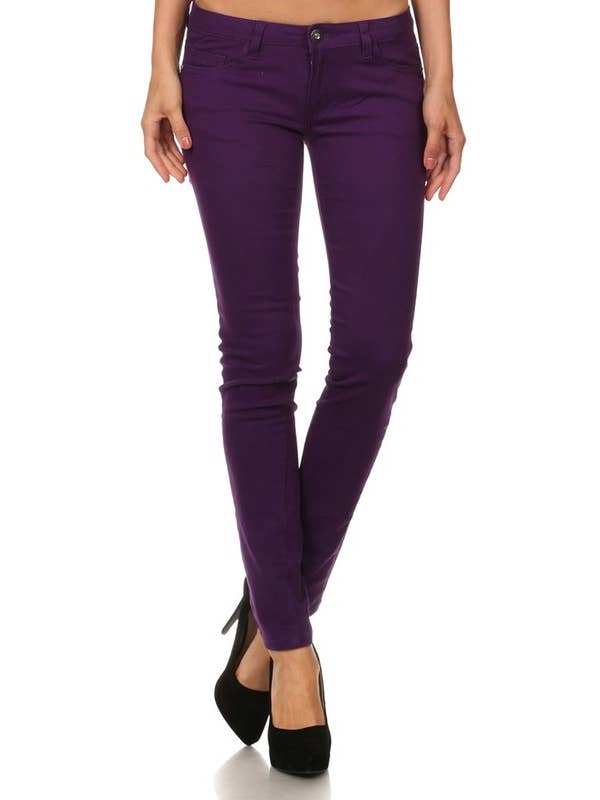 Bagel - Vente Jean – femme - Pantalon skinny taille mi-haute uni10