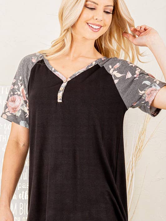 ST1947-10 BLOMSTER OG SOLID TOP MED KNAP for engroshandel hos HEIMISH