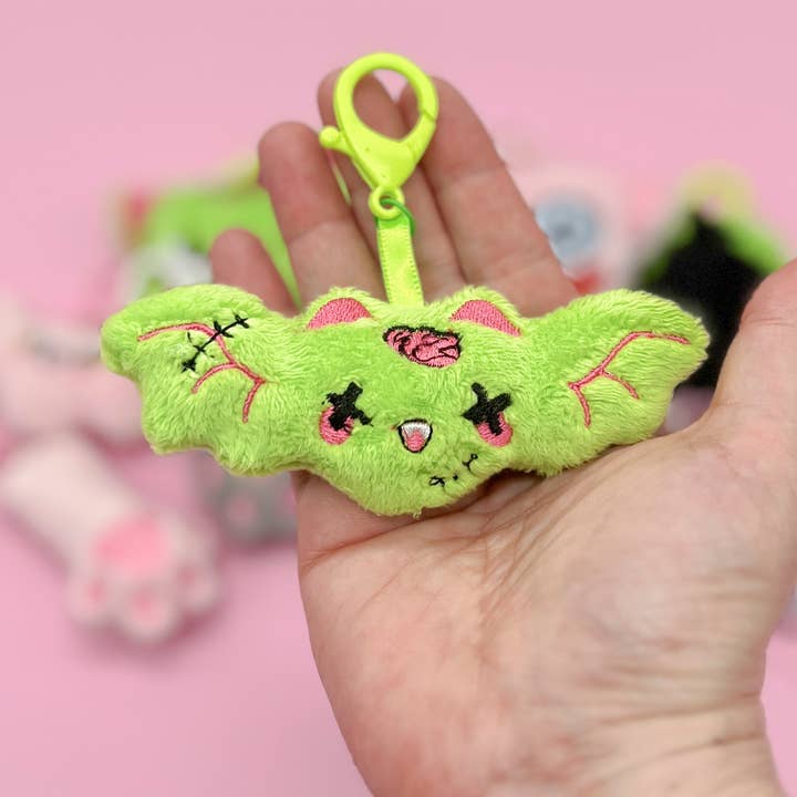 Kawaii Creepy Cute  Gurokawa Zombie Bat Plush Bag Charm for wholesale by Kawaii Hair Candy